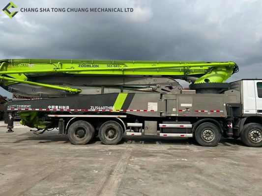 Em 2017 caminhão concreto usado Remanufactured verde 56M Installed da bomba do crescimento de Zoomlion