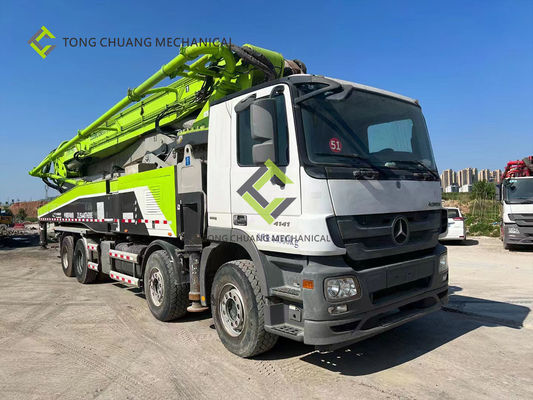 Caminhão concreto usado Remanufactured do crescimento de Zoomlion 56 medidores de bomba concreta instalada