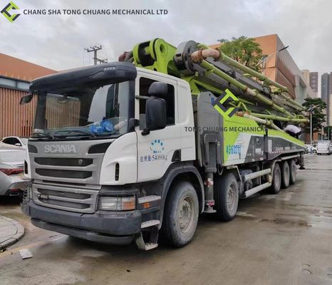 Caminhão 2018 da bomba concreta de mão de Zoomlion segundo do chassi de SCANIA 63m
