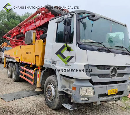 Em 2011 Sany Mercedes Benz Chassis 43 metros Bento Pump Truck 5 cilindros 5 mastros