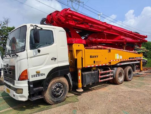 Em 2012 Sany HINO Chassis 46 metros Caminhão de bomba de concreto 5 cilindros e 5 mastros