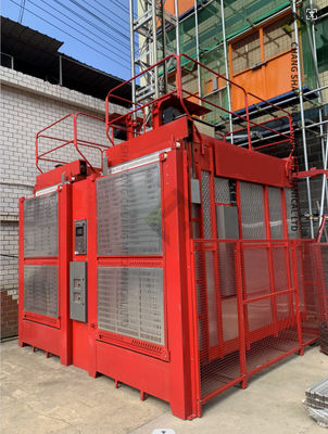Cage duplo de alta velocidade 200/200Z Elevador de construção Elevador de construção 1t 2t da China Fabricante (Novo)