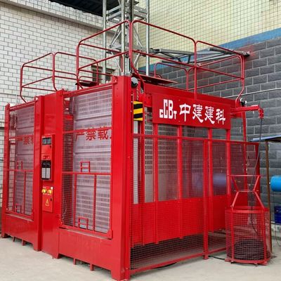 SC100 Máquinas de Construção Vermelho Alta Velocidade Frequência Variable Elevador de Cargas Inteligente Elevador de Construção