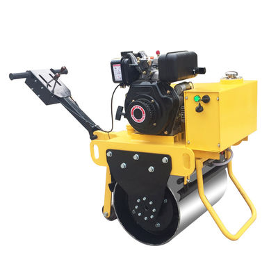 BM30 caminhar atrás 330kg Amarelo Pequeno tambor único Vibratório Roller de estrada de asfalto