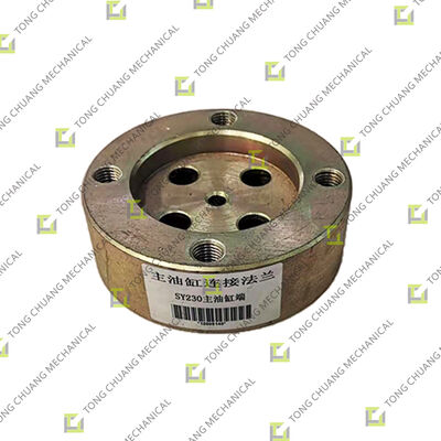 SY230 (Lado do Cilindro Principal) Flange de Conexão do Cilindro de Óleo Principal, Flange do Cilindro Principal, Flange de Acoplamento do Cilindro Principal, Flange de Fixação do Cilindro Principal, Flange de Montagem do Cilindro Principal